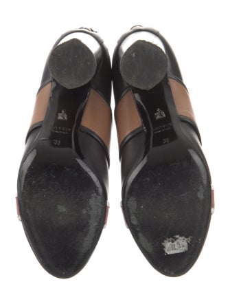 Lanvin Leather Striped Rain Boots