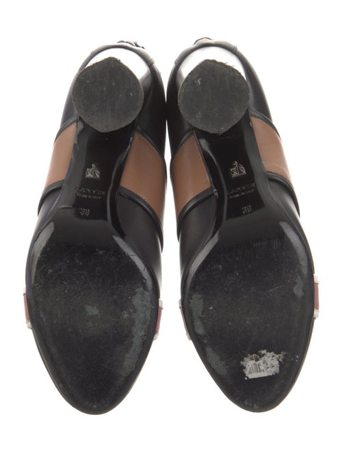 Lanvin Leather Striped Rain Boots