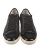 Lanvin Leather Grosgrain Trim Sneakers