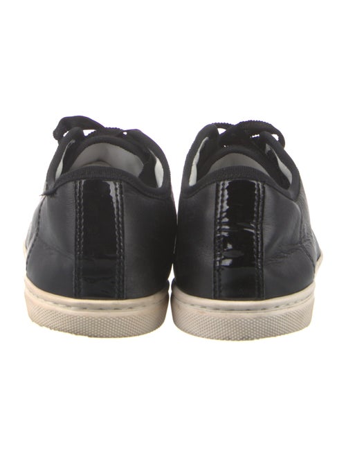 Lanvin Leather Grosgrain Trim Sneakers