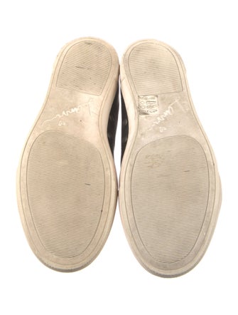 Lanvin Leather Grosgrain Trim Sneakers