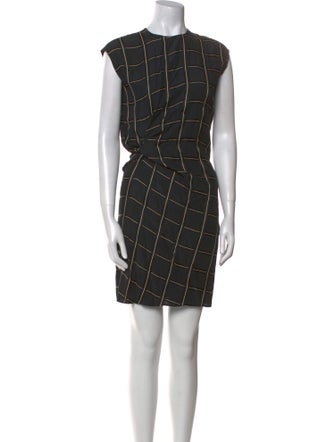 Lanvin Plaid Print Mini Dress