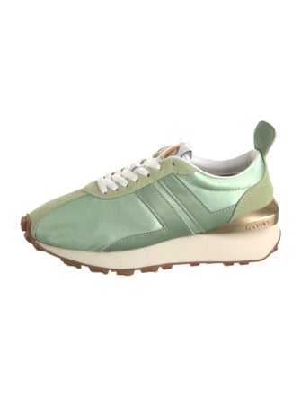Lanvin Satin Colorblock Pattern Sneakers