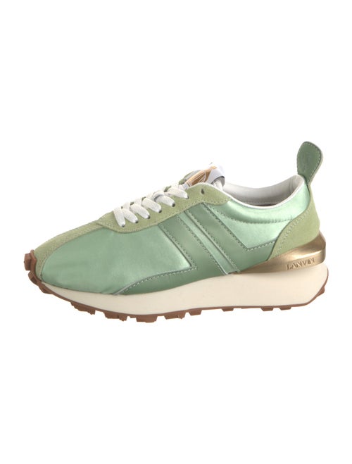 Lanvin Satin Colorblock Pattern Sneakers