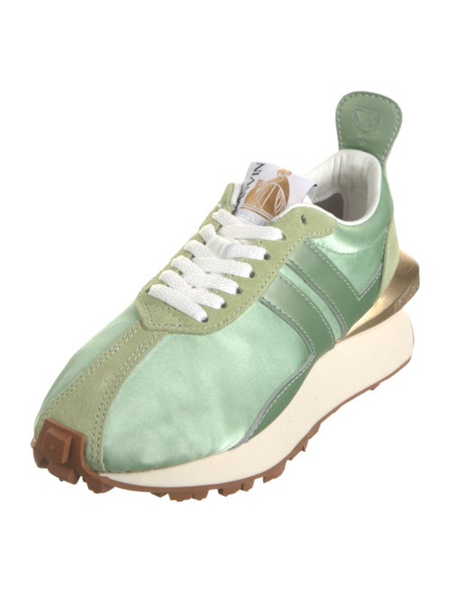 Lanvin Satin Colorblock Pattern Sneakers