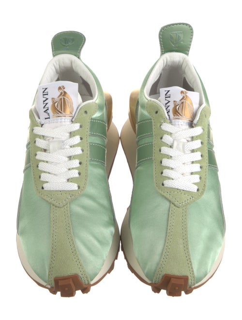Lanvin Satin Colorblock Pattern Sneakers