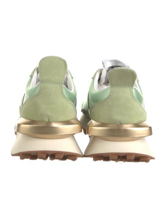 Lanvin Satin Colorblock Pattern Sneakers