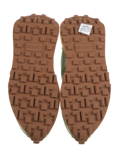 Lanvin Satin Colorblock Pattern Sneakers