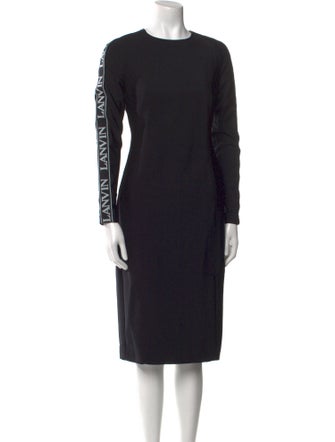 Lanvin Crew Neck Midi Length Dress