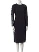 Lanvin Crew Neck Midi Length Dress