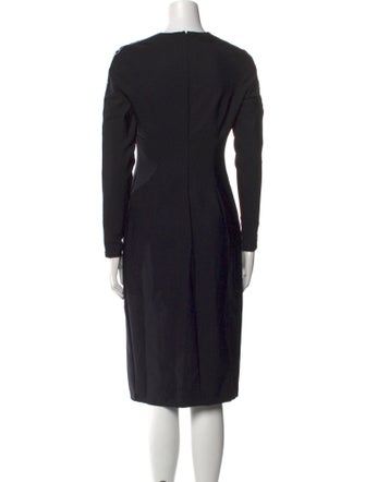 Lanvin Crew Neck Midi Length Dress