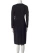 Lanvin Crew Neck Midi Length Dress