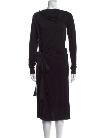 Lanvin Cowl Neck Midi Length Dress
