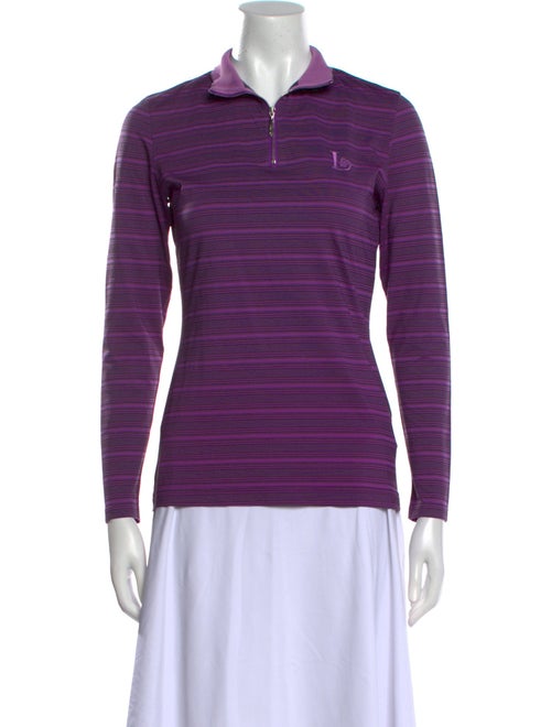 Lanvin Striped Long Sleeve Polo