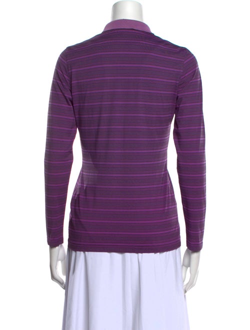 Lanvin Striped Long Sleeve Polo