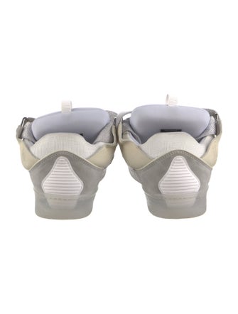 Lanvin Suede Colorblock Pattern Sneakers