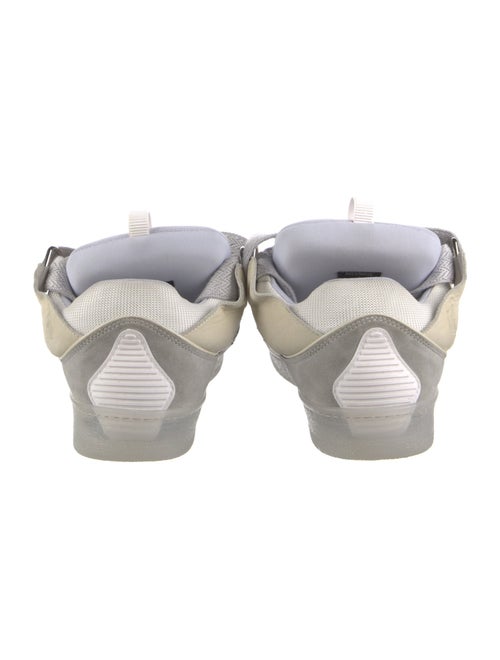 Lanvin Suede Colorblock Pattern Sneakers