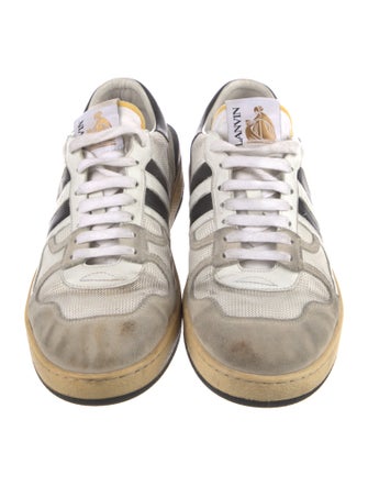 Lanvin Suede Printed Sneakers