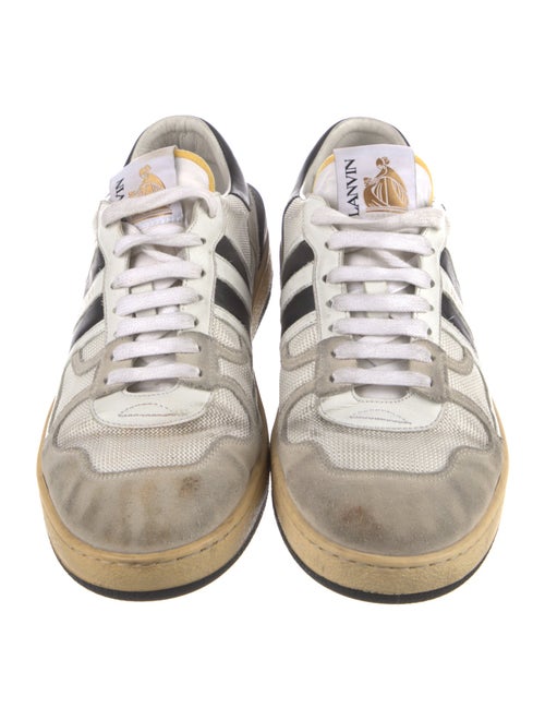 Lanvin Suede Printed Sneakers