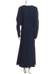 Lanvin Bateau Neckline Long Dress