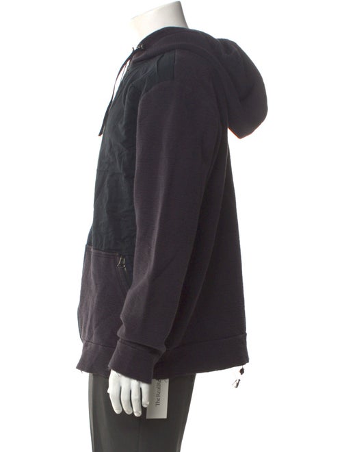 Lanvin Colorblock Pattern V-Neck Hoodie