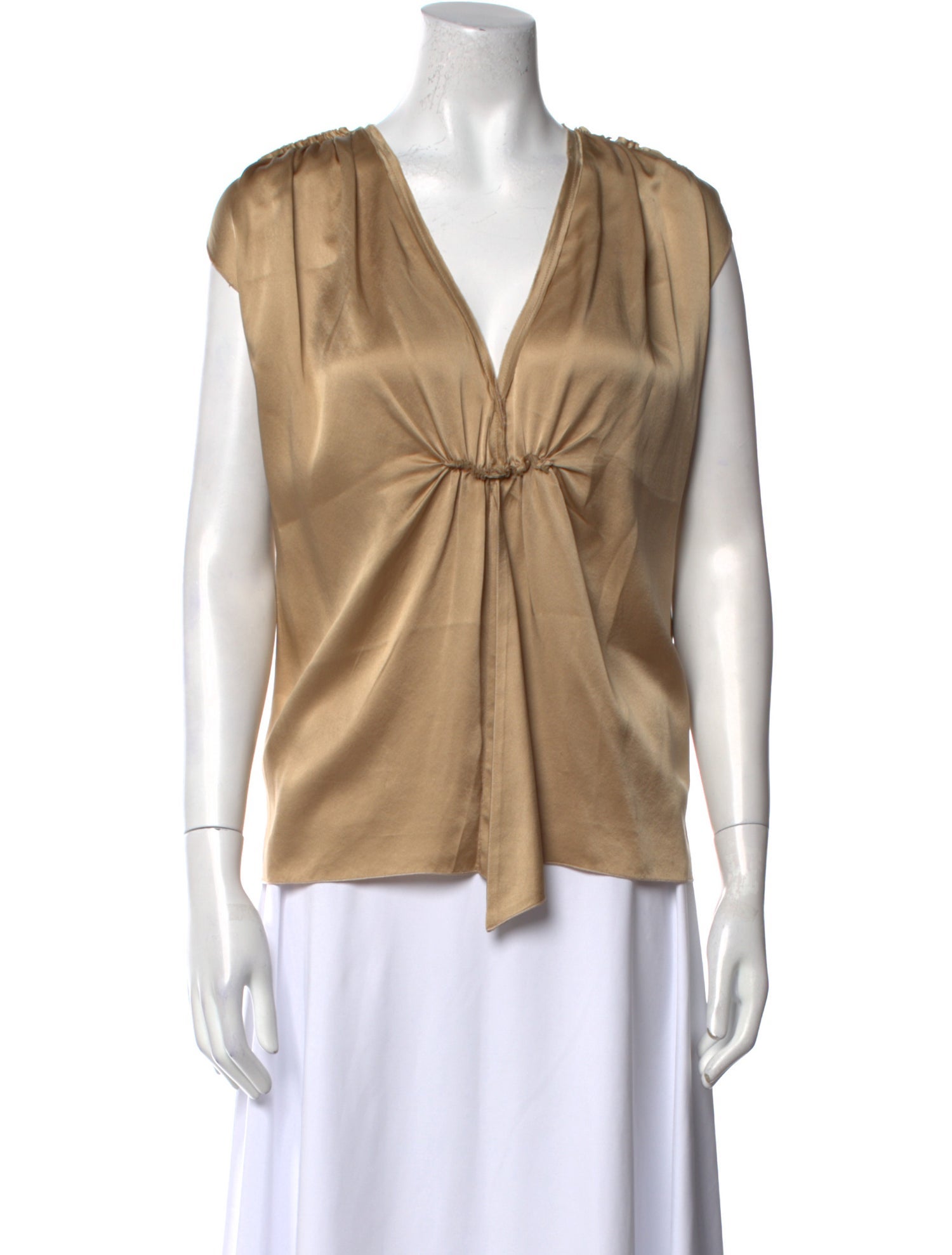 Lanvin Silk V-Neck Blouse