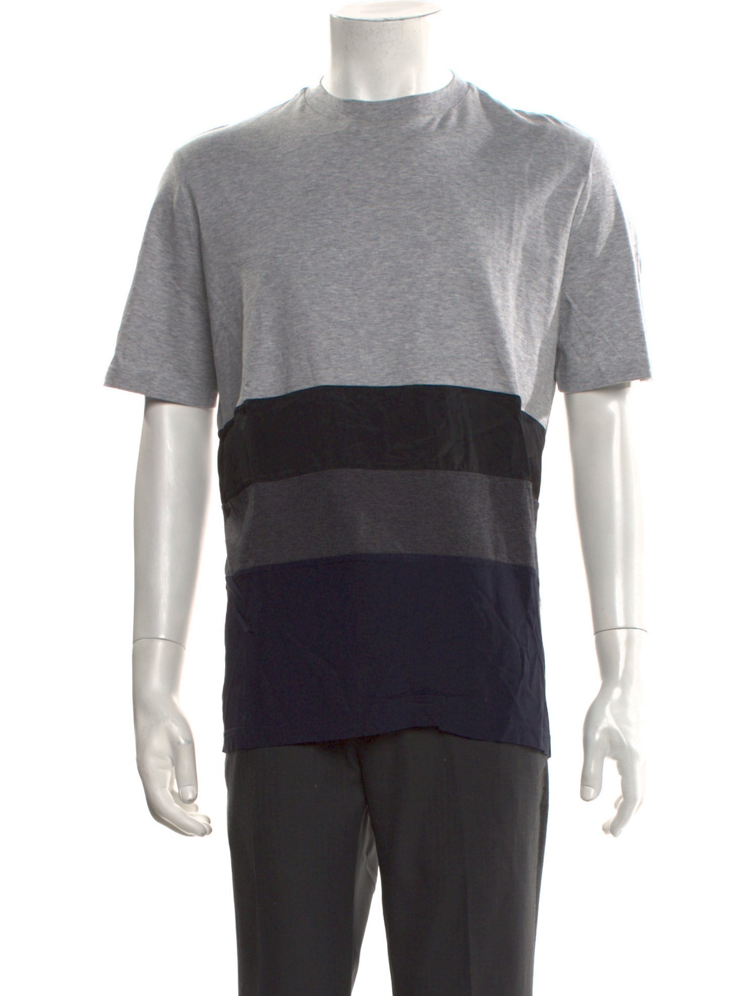 Lanvin Striped Crew Neck T-Shirt