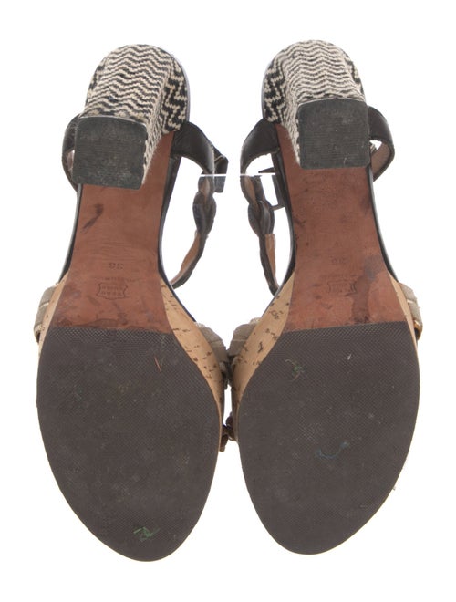 Lanvin Leather Animal Print Sandals