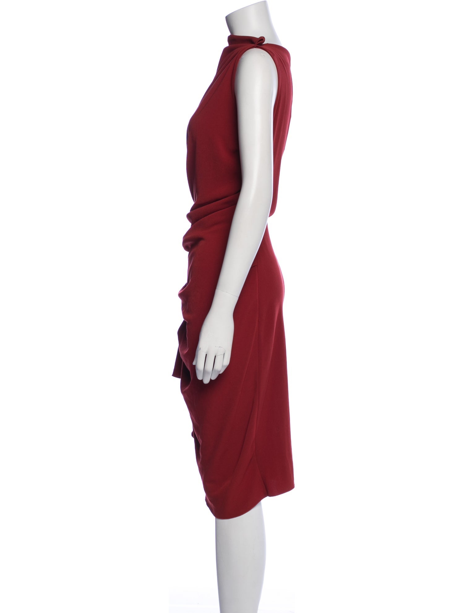 Lanvin Cowl Neck Knee-Length Dress