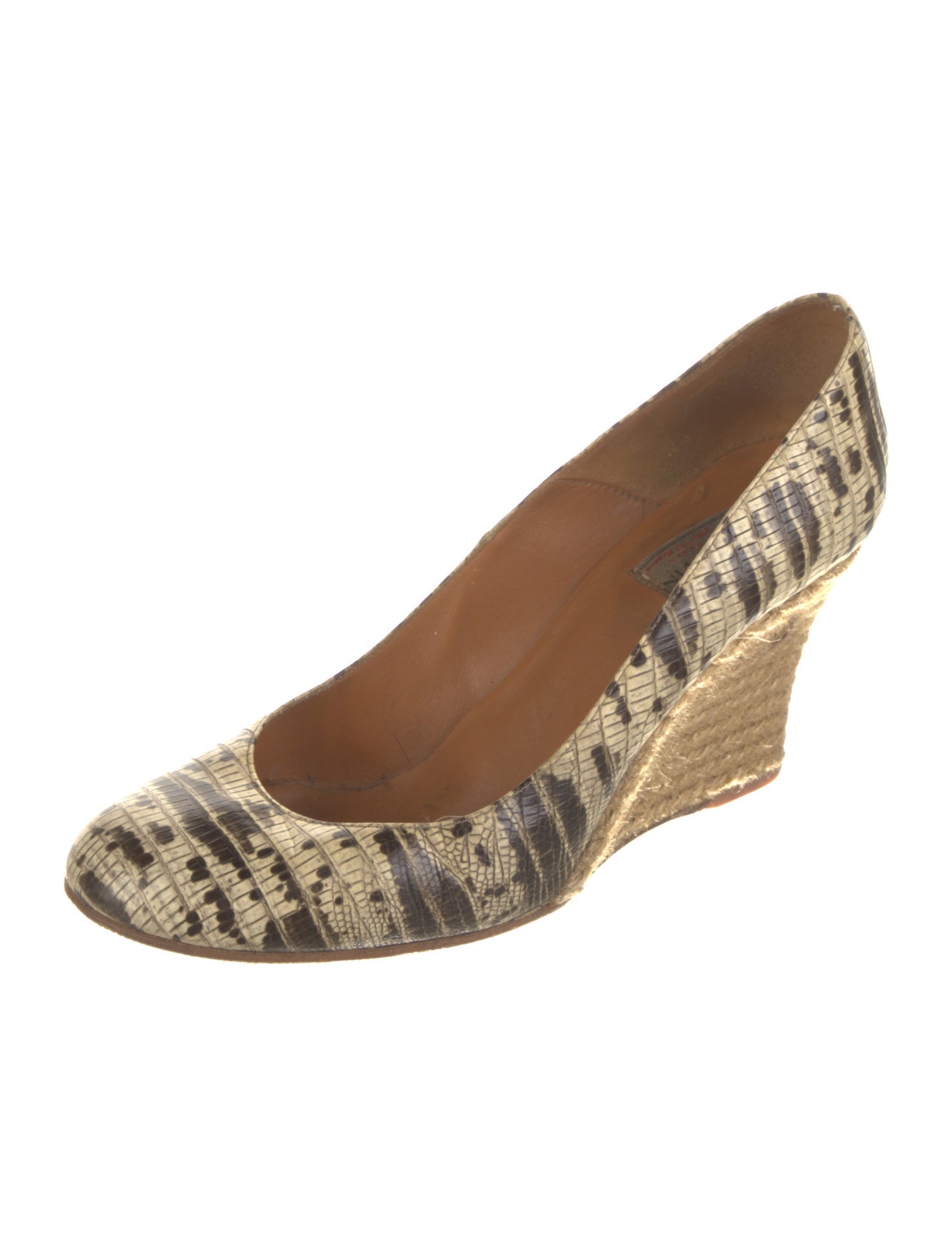 Lanvin Lizard Animal Print Pumps