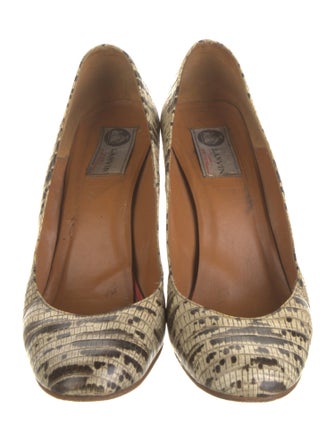 Lanvin Lizard Animal Print Pumps