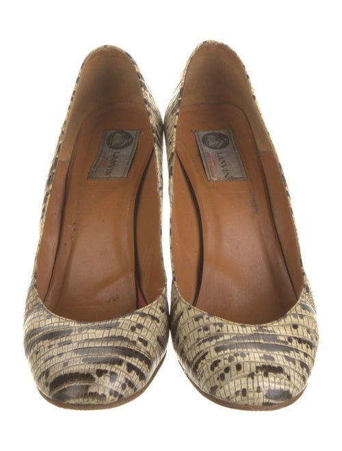 Lanvin Lizard Animal Print Pumps