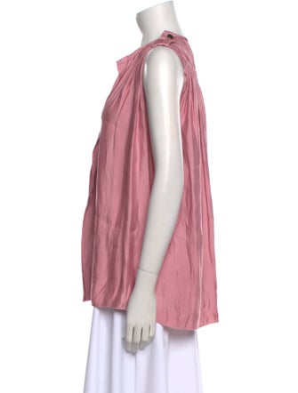 Lanvin V-Neck Sleeveless Blouse