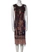 Lanvin Graphic Print Midi Length Dress