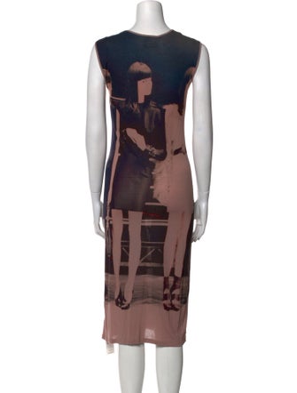 Lanvin Graphic Print Midi Length Dress
