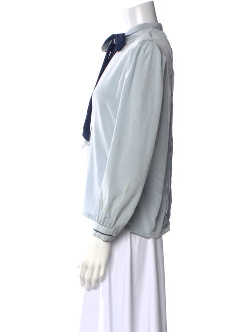 Lanvin V-Neck Long Sleeve Blouse