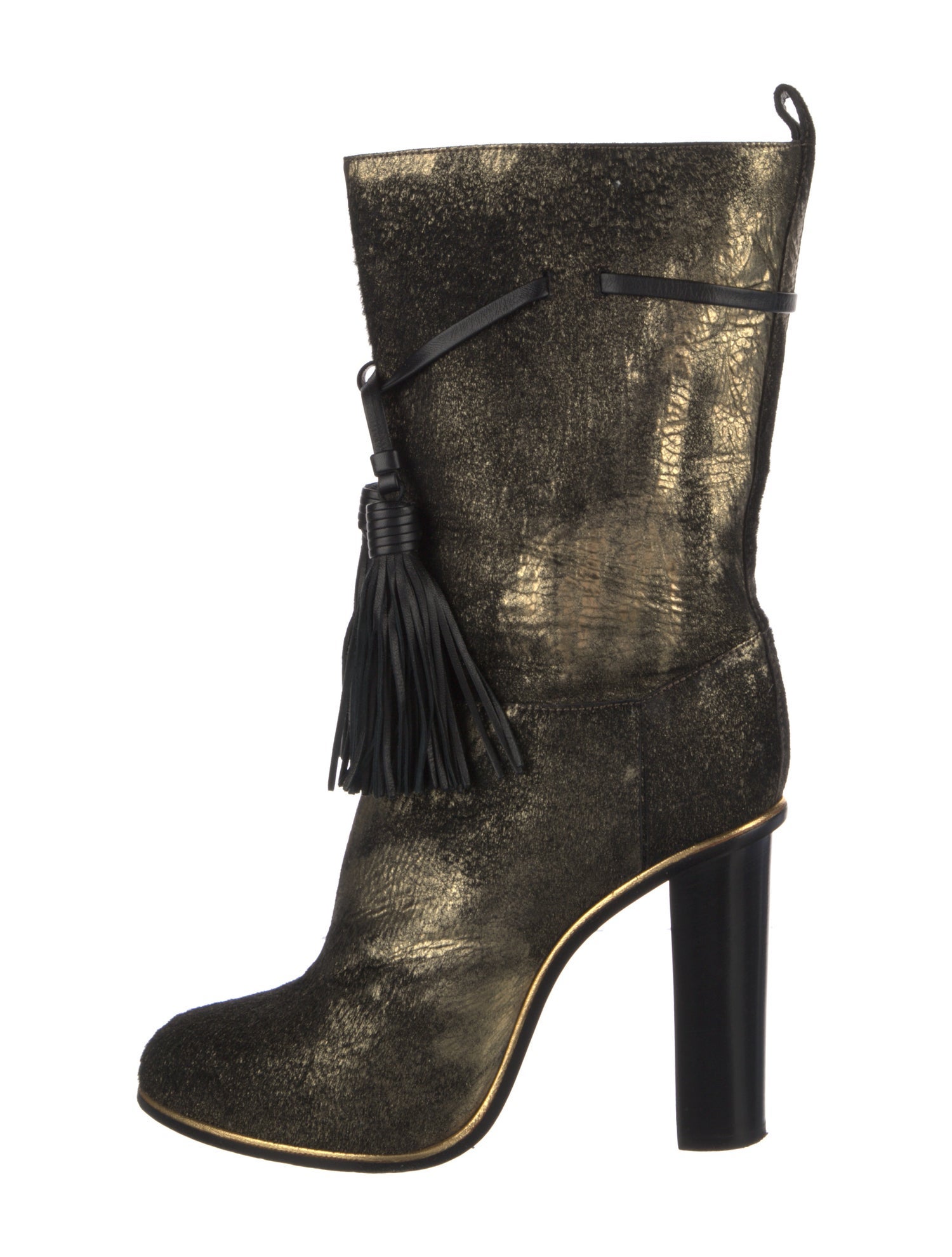 Lanvin Suede Tassel Accents Boots