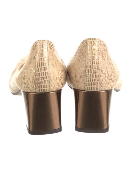 Lanvin Embossed Leather Animal Print Pumps