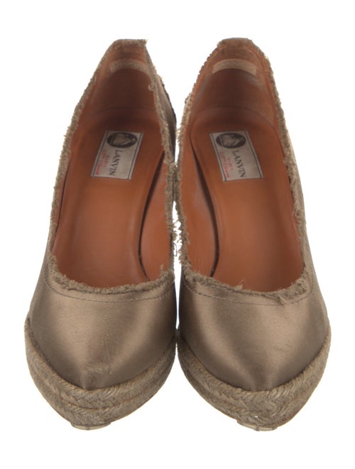 Lanvin Satin Raw-Edge Trim Pumps