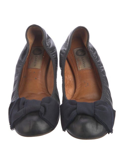 Lanvin Leather Animal Print Ballet Flats