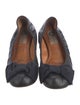 Lanvin Leather Animal Print Ballet Flats