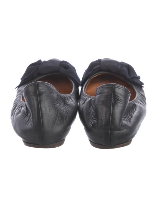 Lanvin Leather Animal Print Ballet Flats
