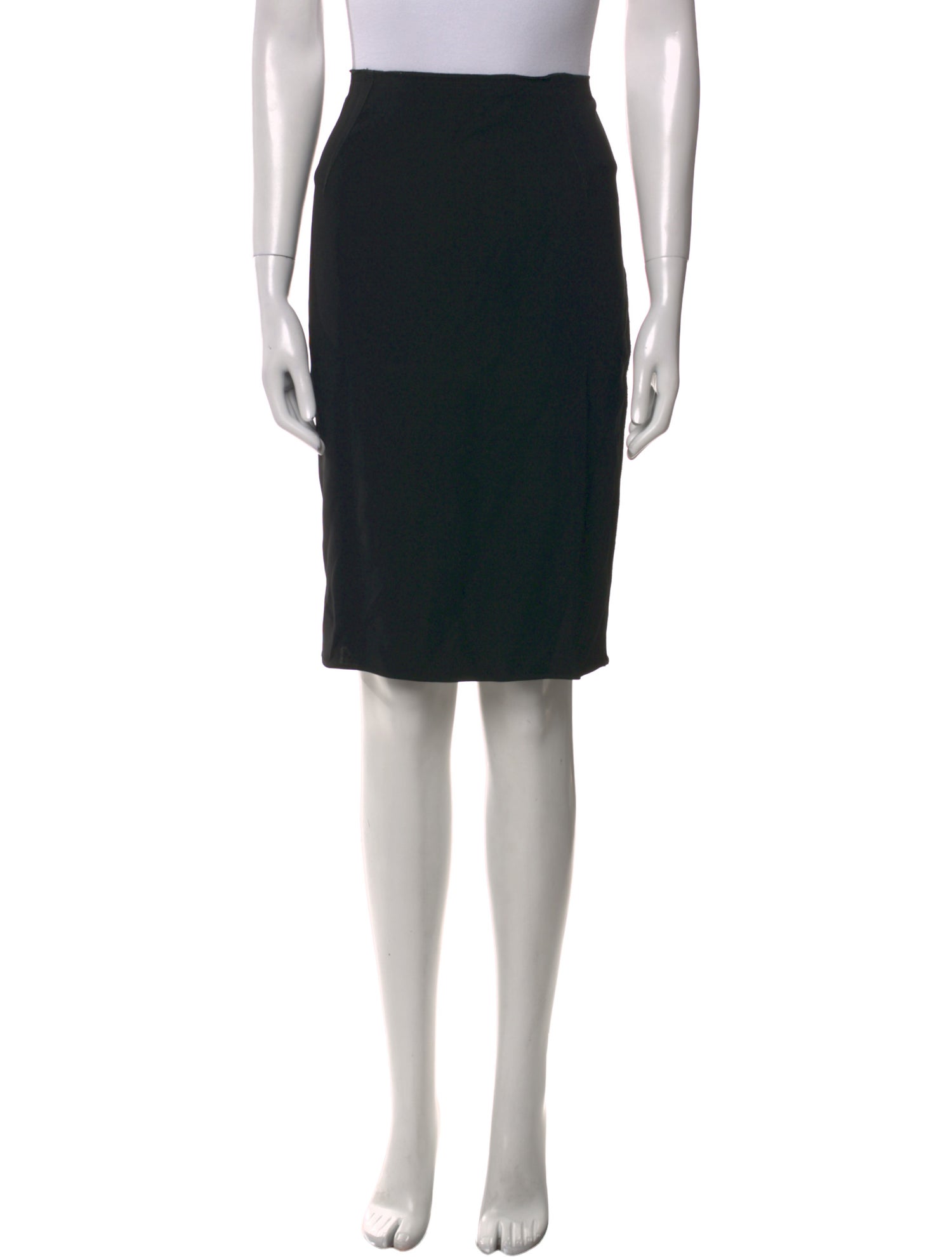 Lanvin Raw-Edge Trim Knee-Length Skirt