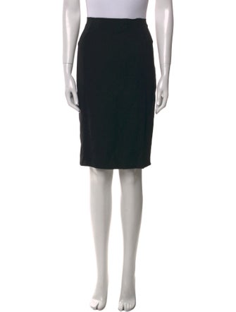 Lanvin Raw-Edge Trim Knee-Length Skirt