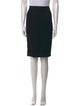 Lanvin Raw-Edge Trim Knee-Length Skirt