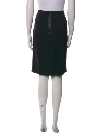 Lanvin Raw-Edge Trim Knee-Length Skirt