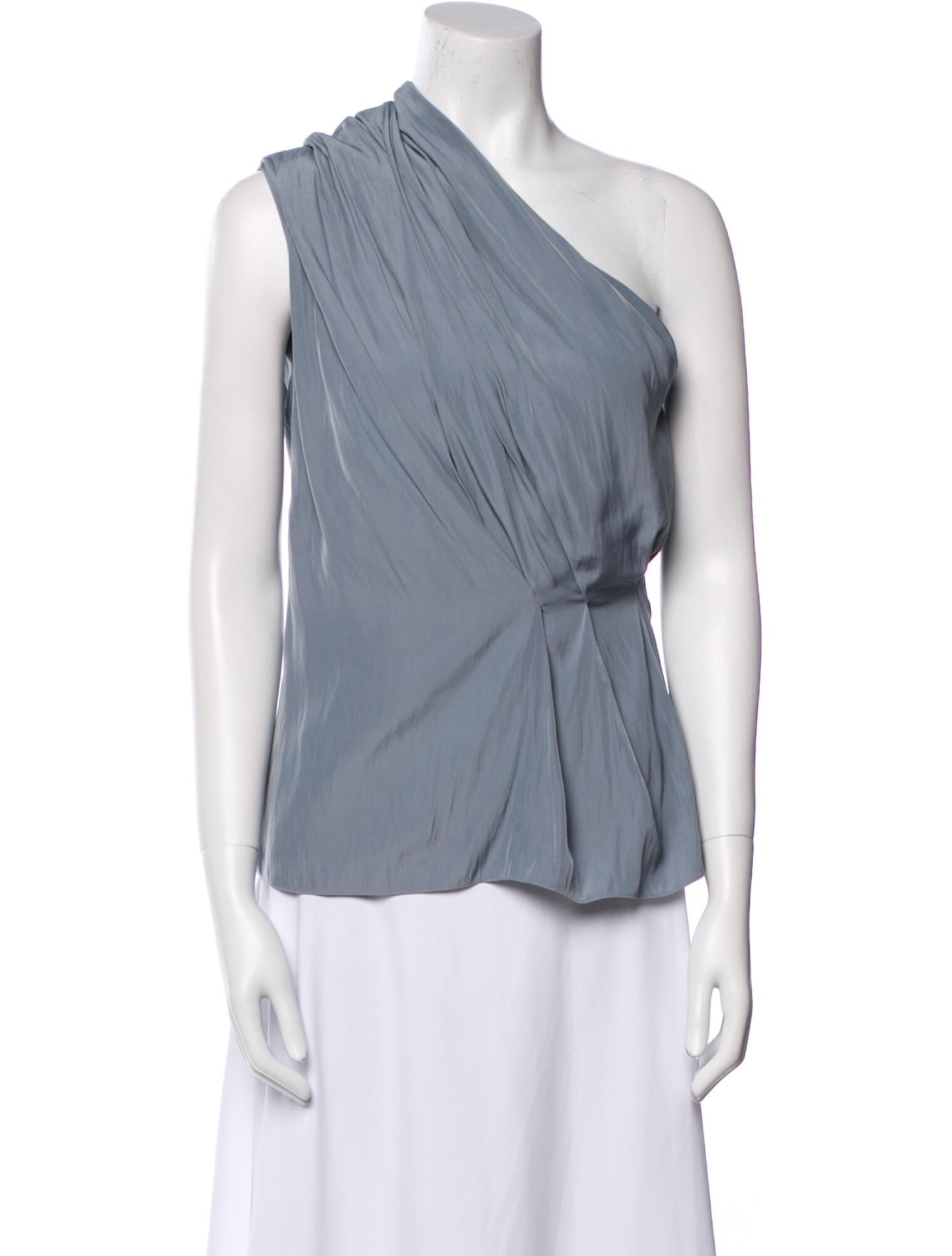Lanvin One-Shoulder Sleeveless Top