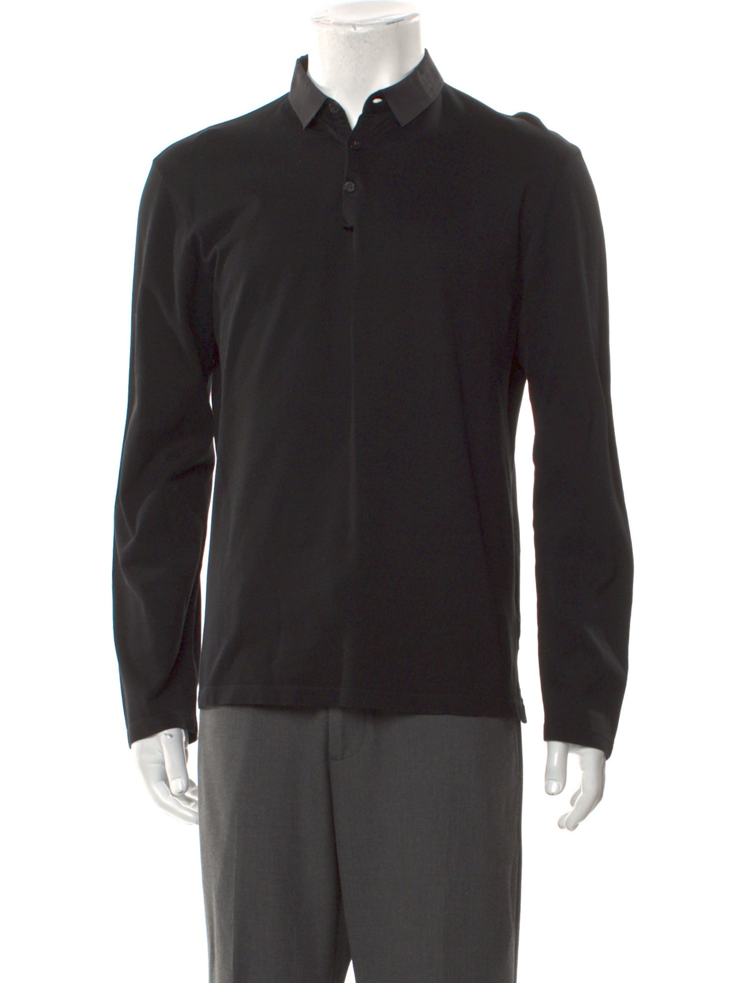 Lanvin Collar Long Sleeve Polo Shirt