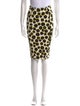 Lanvin Animal Print Knee-Length Skirt