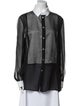 Lanvin Silk Long Sleeve Button-Up Top